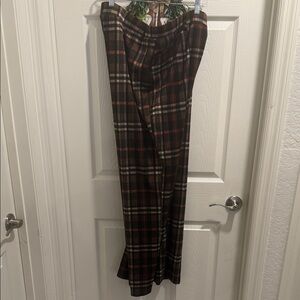 Ashley Stewart Men's Plaid Pants - Brown and Black